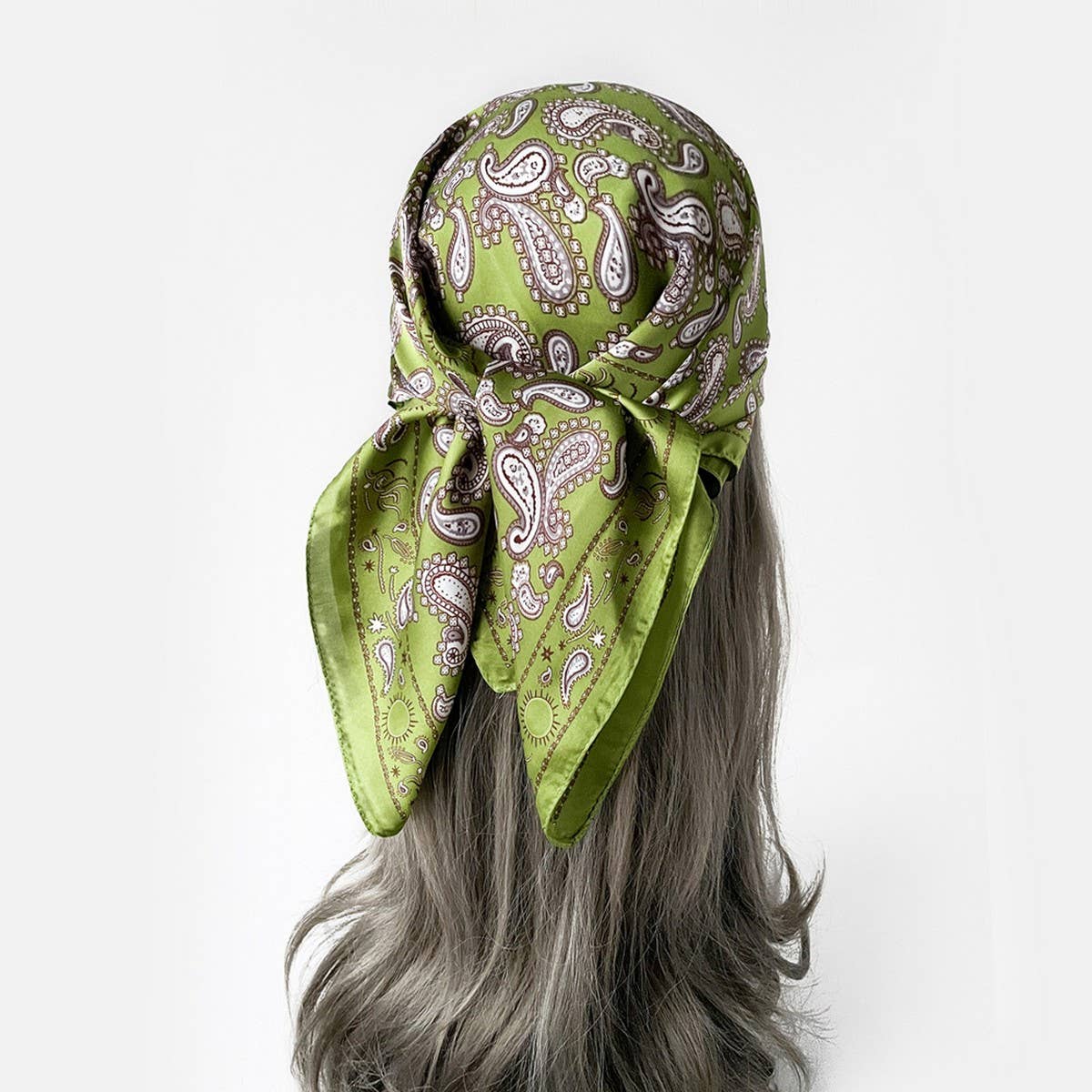 Paisley Satin Square Scarf – 70cm