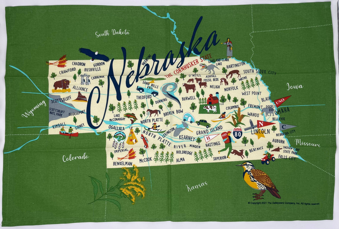 Nebraska Tea Towel