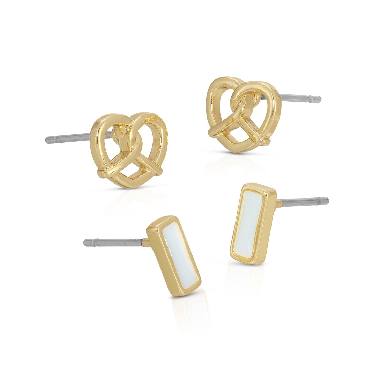 Earring Set - Pretzel + Bar - TWIST