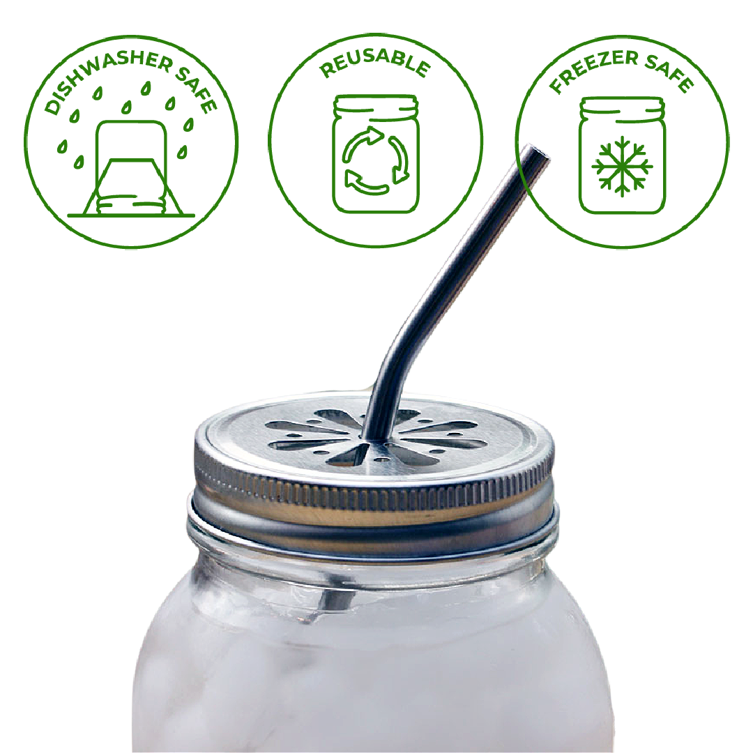 Stainless Steel Daisy Cut Lid for Mason Jars