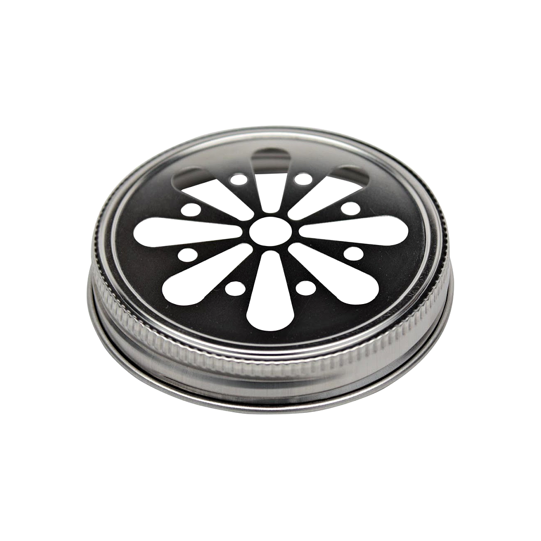 Stainless Steel Daisy Cut Lid for Mason Jars