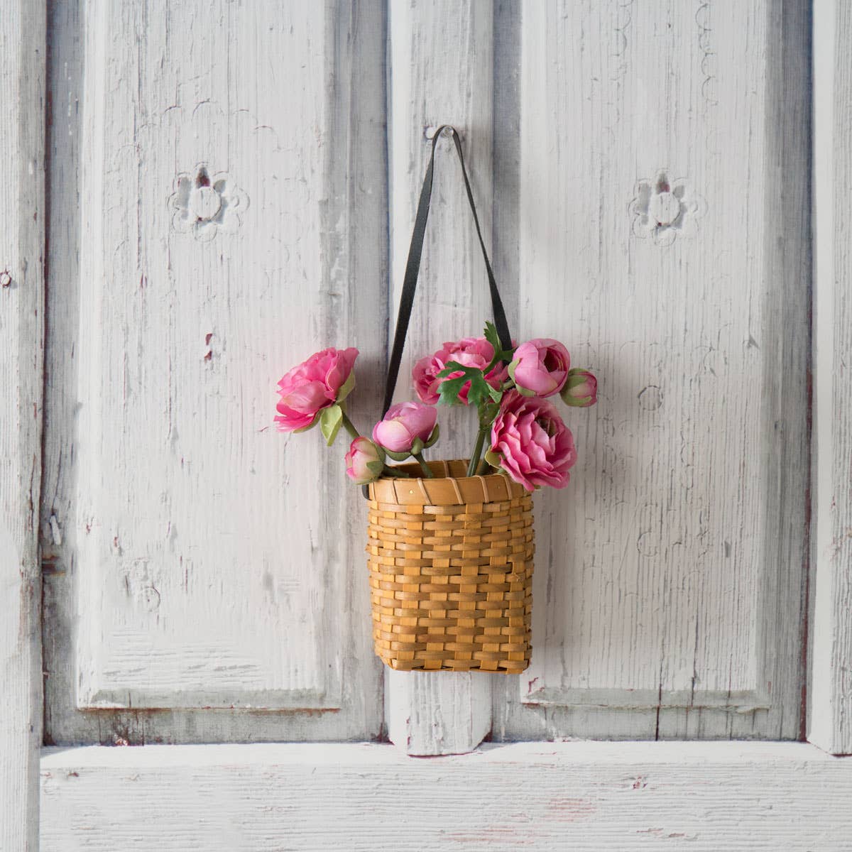 Oval Chipwood Hanging Basket Planter
