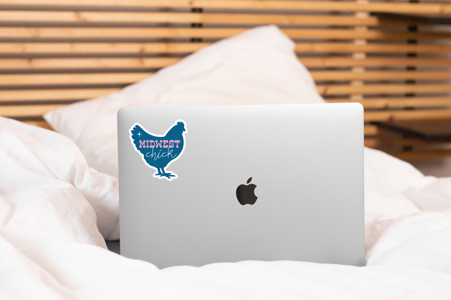 Midwest Chick Sticker - state, home, local, girl, chicken