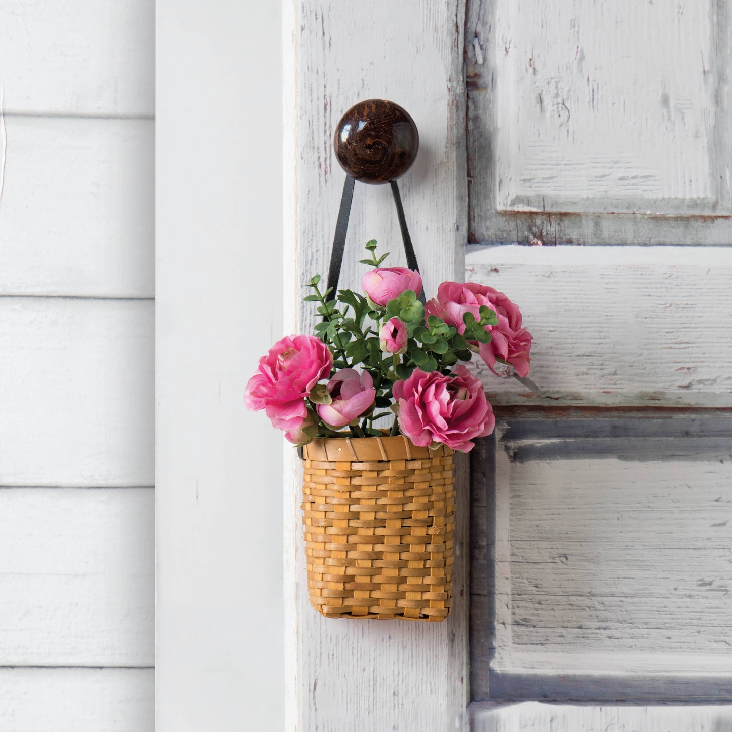 Oval Chipwood Hanging Basket Planter