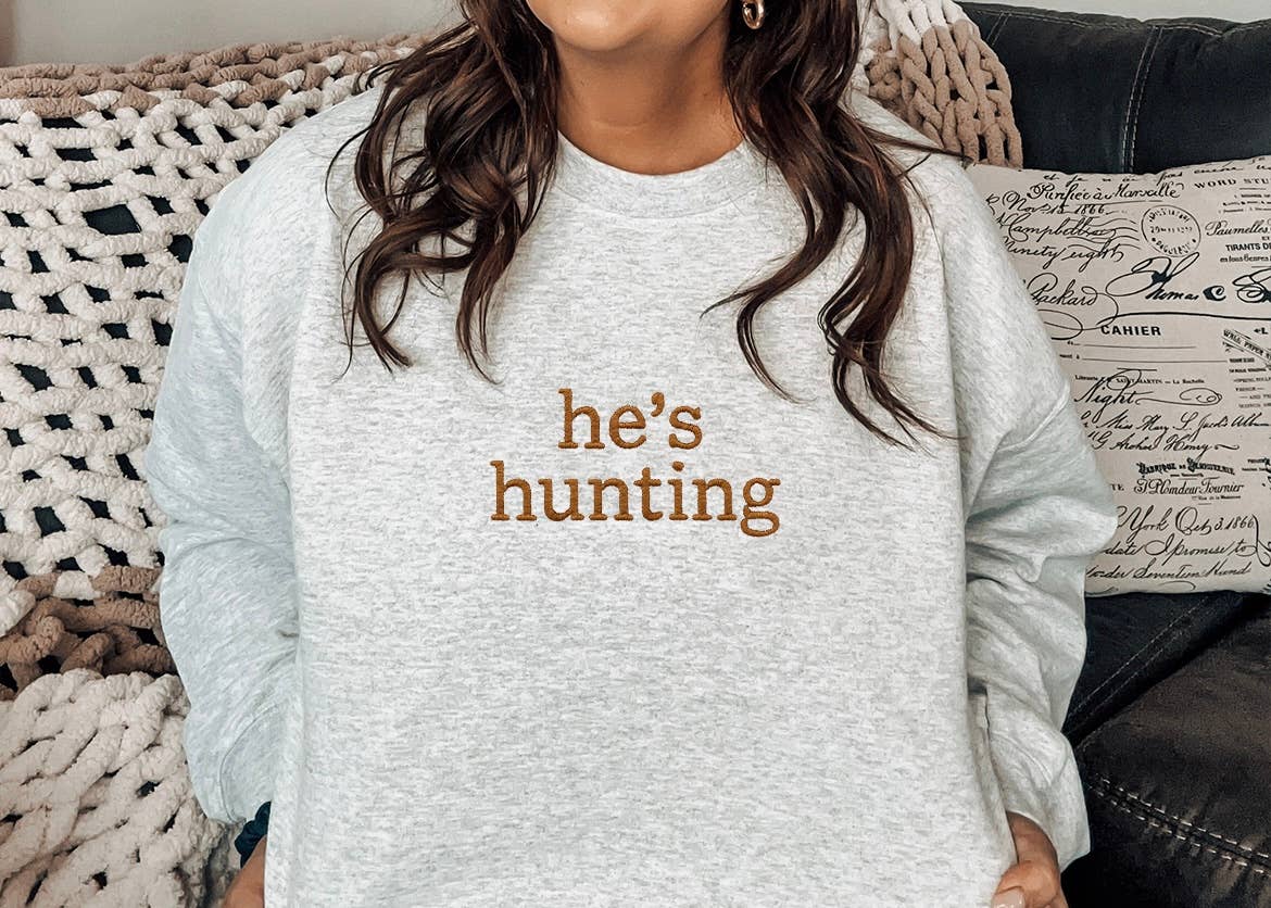 He's Hunting Faux Embroidery