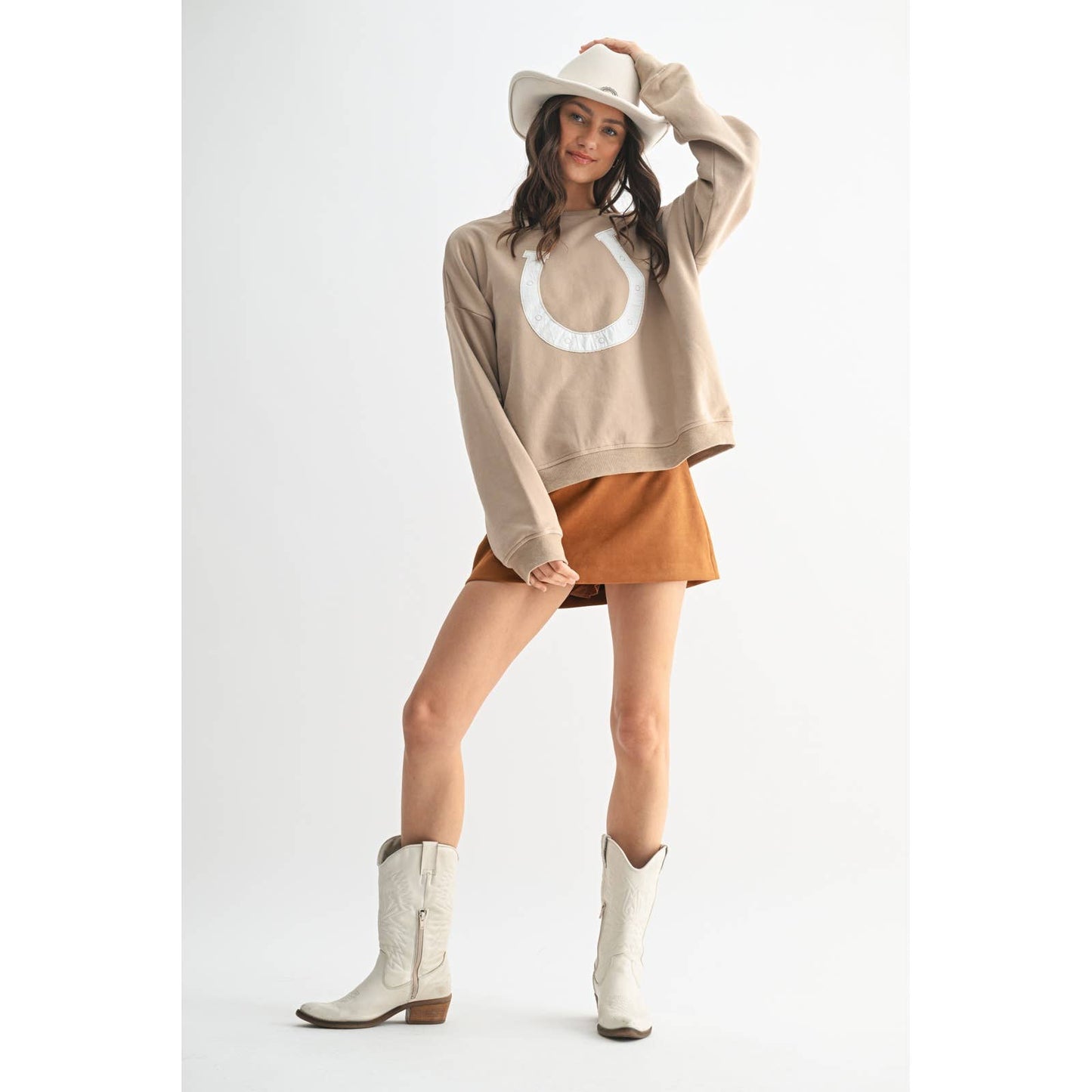 'HORSESHOE' FRENCH TERRY PULLOVER