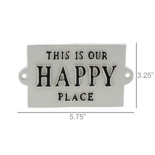 Cast Iron Sign - Happy Place - Happy Place