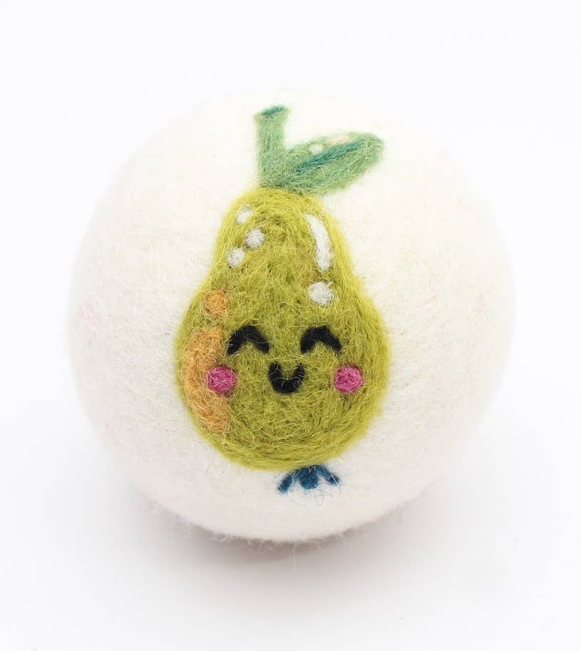 Fruits: Strawberry, Pear, Plum, Bananas... Wool Dryer Balls