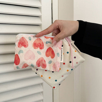 Cute Heart Cosmetic Bag