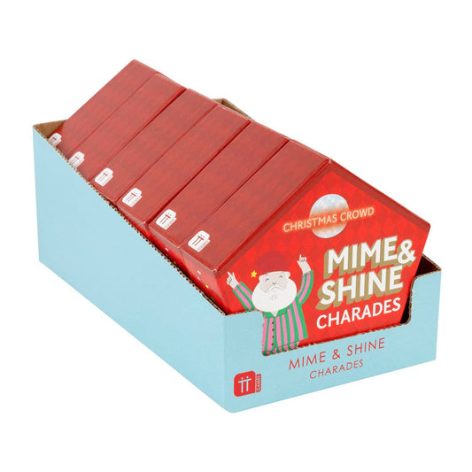 Santa Mime & Shine Charades Game - 6 Pack Display | Christmas Game |