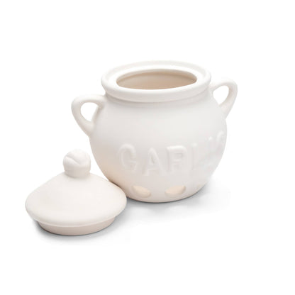White Ceramic Garlic Keeper
