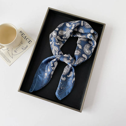 Paisley Satin Square Scarf – 70cm