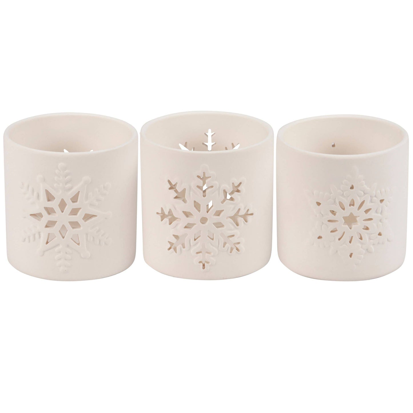 Snowflake Candle Holder Set