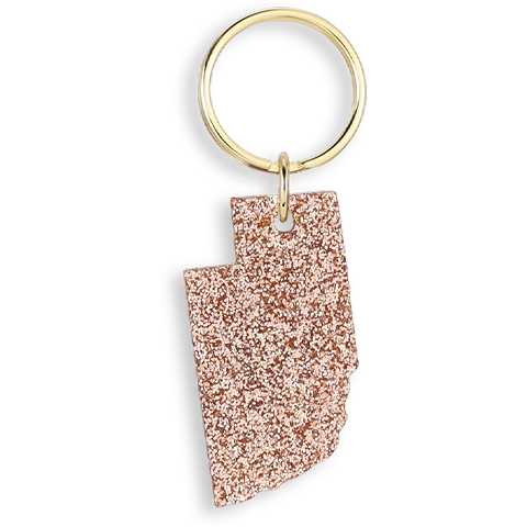 Glitter Keychain - NEBRASKA