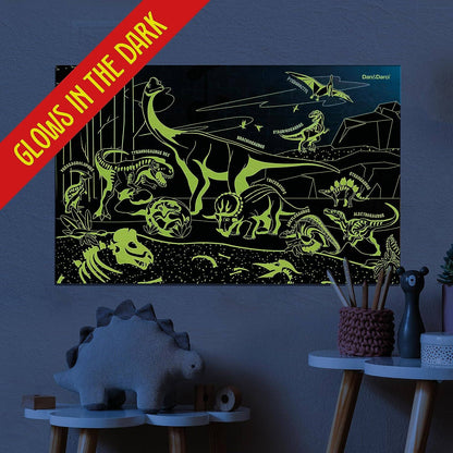 Glow in The Dark 100 Piece Dinosaur Puzzle for Kids