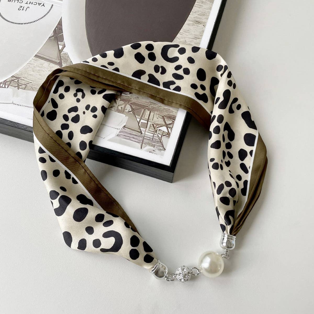 Magnetic Silk Scarf Necklace – Elegant Neck Wrap_CWASC0752