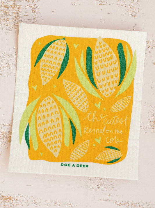 Cutest Kernel on the Cob Swedish Dishcloth | Corn, Summer