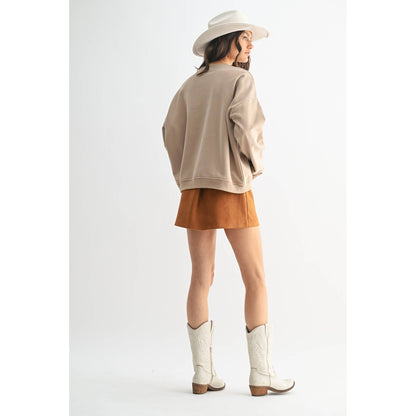 'HORSESHOE' FRENCH TERRY PULLOVER