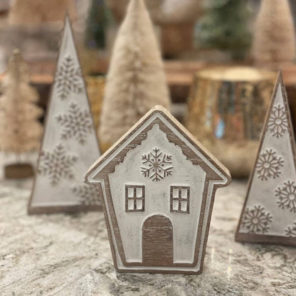 FR-3645 - Snowflake Carved Christmas Cottage