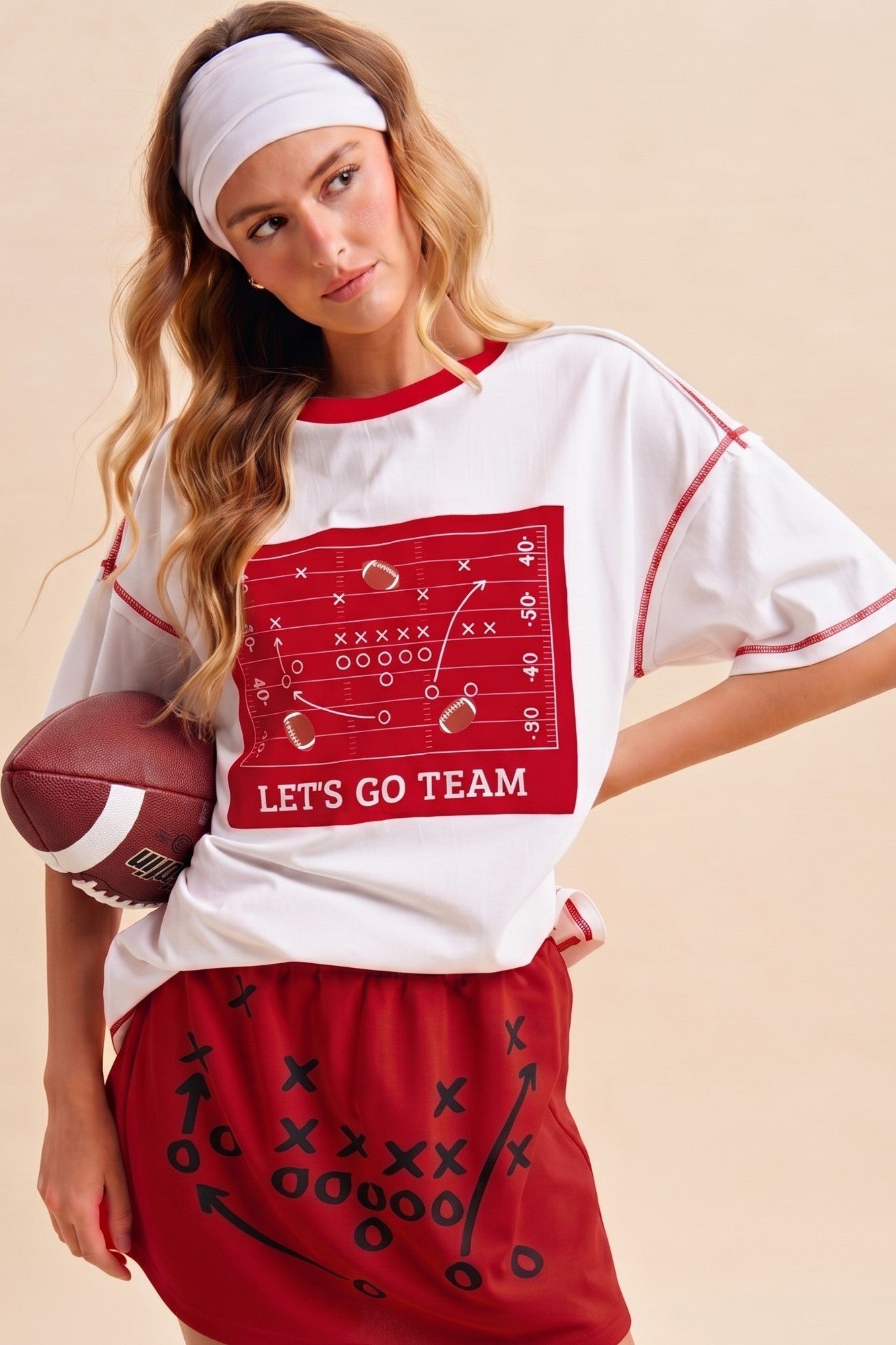 Gameday Play Diagram Print Cotton Tee