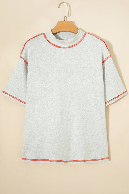 66Game Day Reversible Mock neck Contrast-Stitched Tee (S-XL)