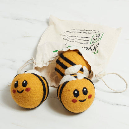 Wool Dryer Balls - Set of 3 Busy Bee