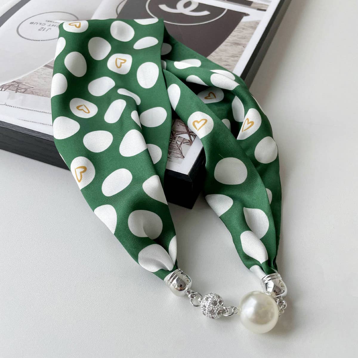 Magnetic Silk Scarf Necklace – Elegant Neck Wrap_CWASC0752
