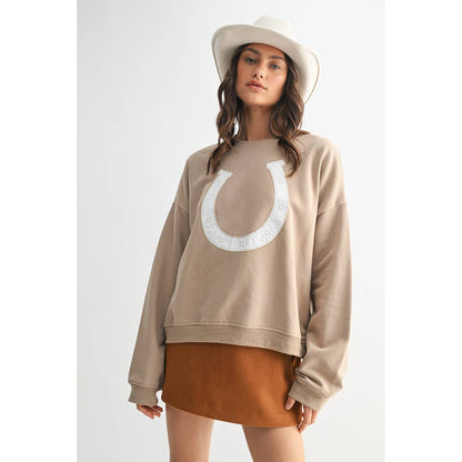 'HORSESHOE' FRENCH TERRY PULLOVER