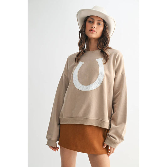 'HORSESHOE' FRENCH TERRY PULLOVER