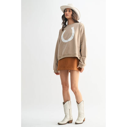 'HORSESHOE' FRENCH TERRY PULLOVER