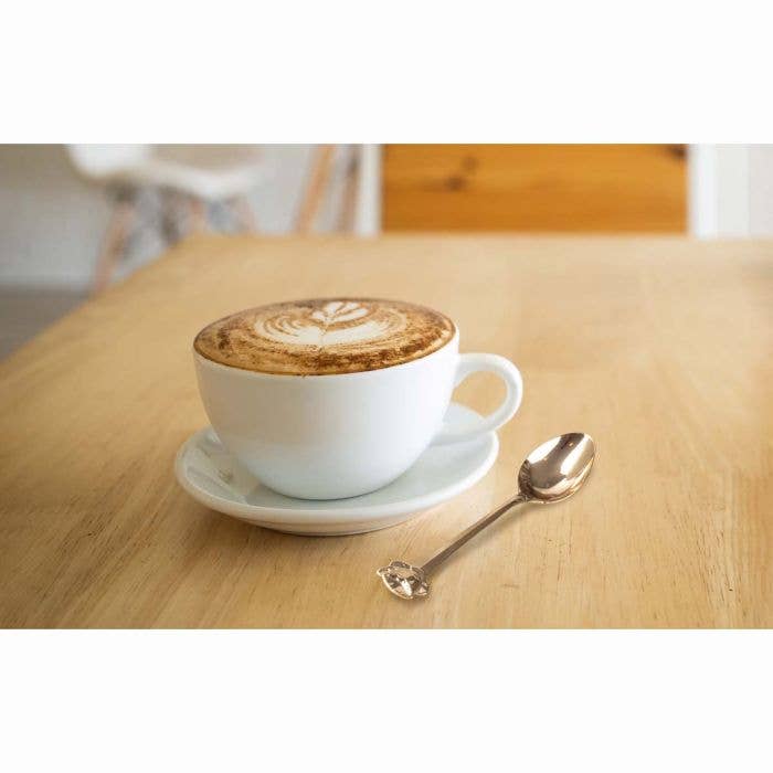 Fino Demi Spoon, Cup And Saucer Design, Gold Plated