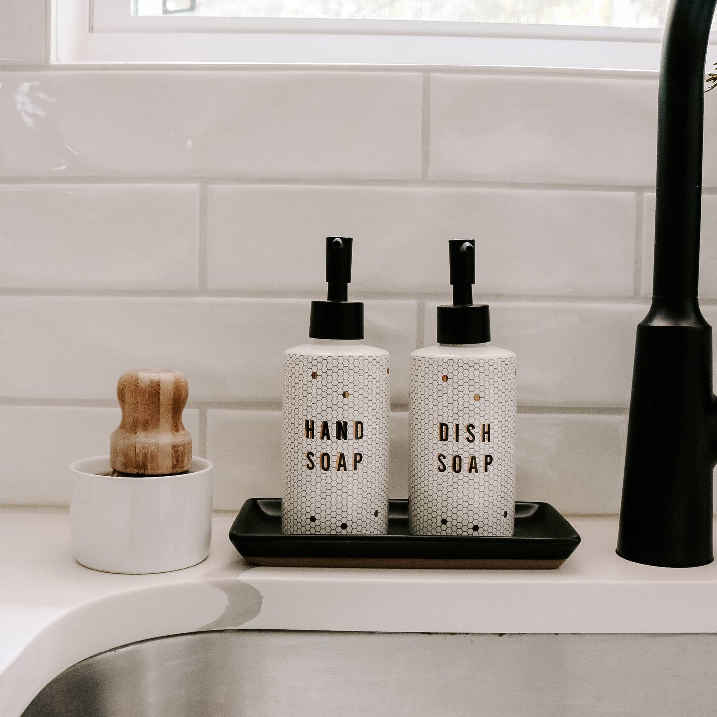 8.5oz Honeycomb Tile Dish Soap Dispenser- Home Decor & Gifts