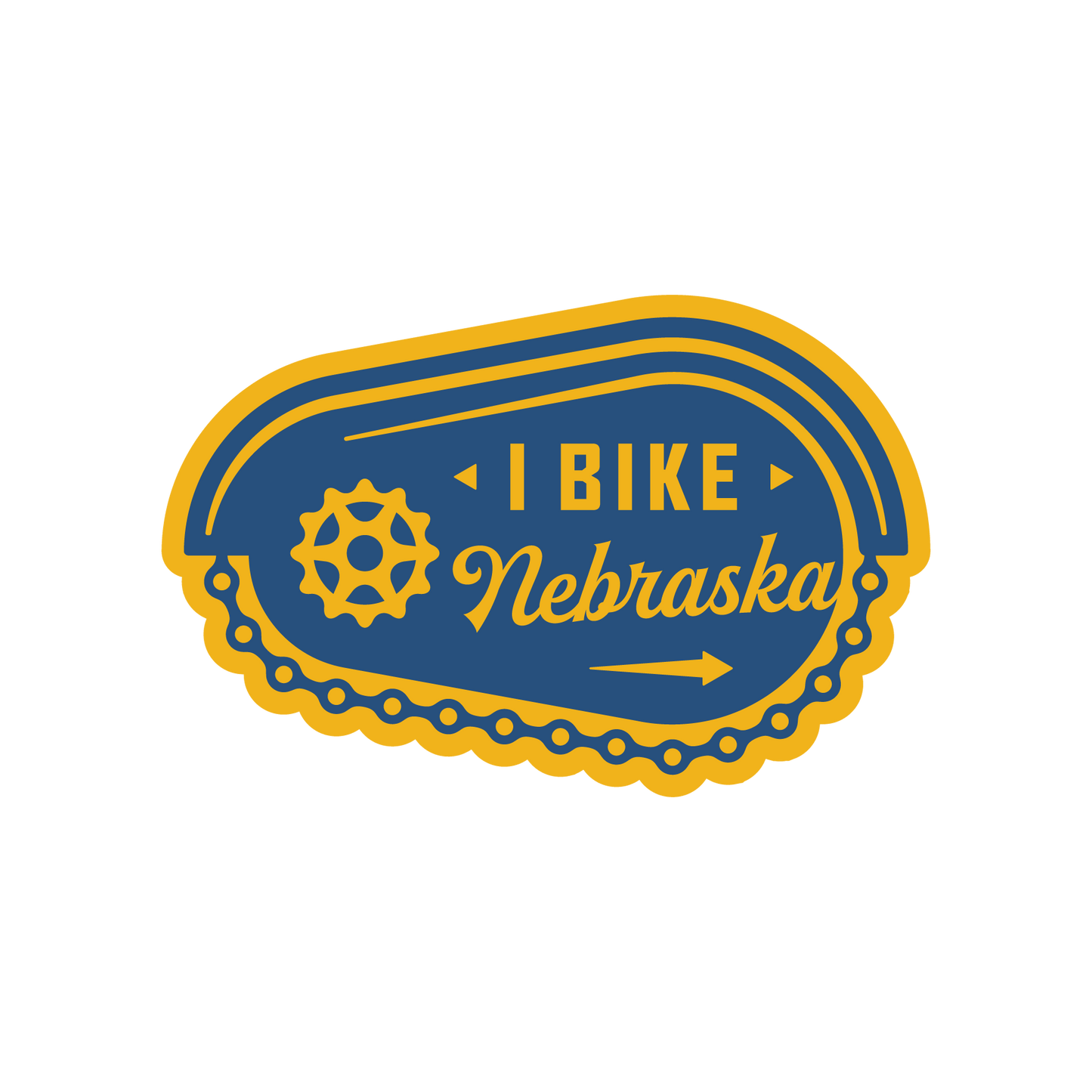 I Bike Nebraska Sticker
