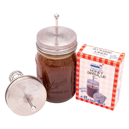 Honey Dipper Stainless Steel Lid for Mason Jars