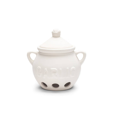 White Ceramic Garlic Keeper