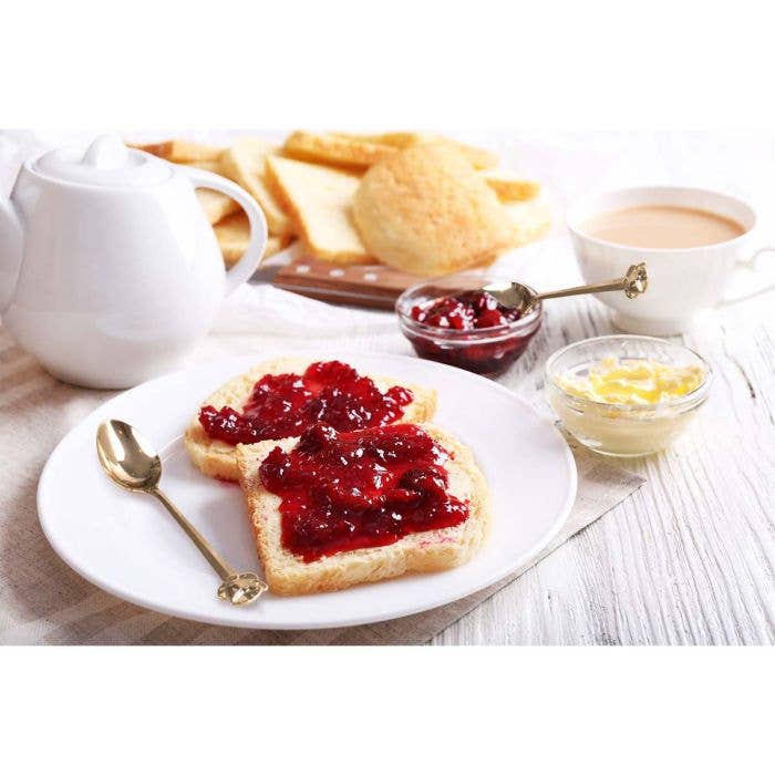 Fino Demi Spoon, Cup And Saucer Design, Gold Plated