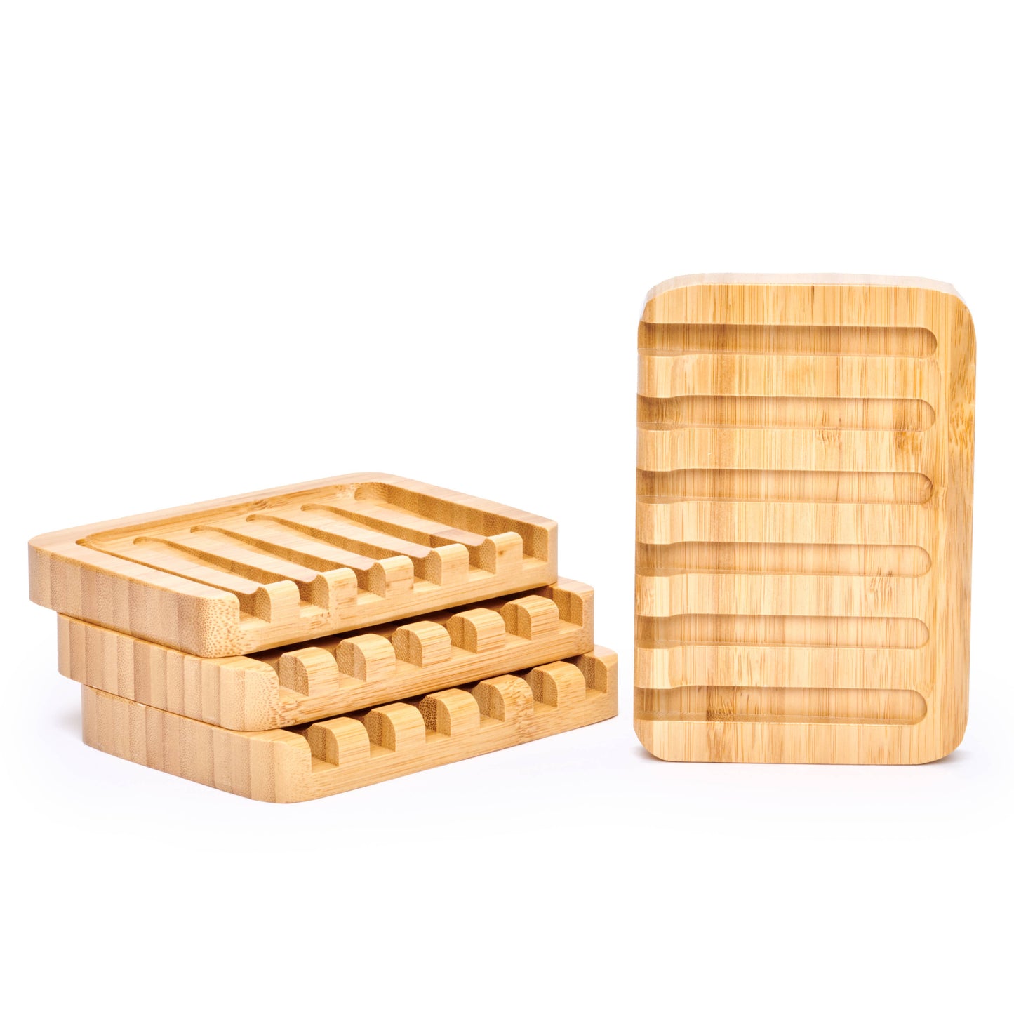 Bamboo Waterfall Self-Draining Soap Dish