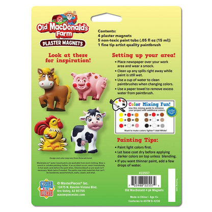 Old MacDonald's Farm - 4-Pack Plaster Magnets Paint Kit