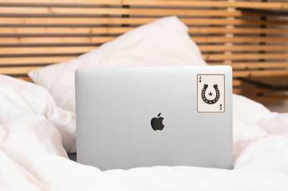 Cowboy Cards Sticker - horseshoe, vintage, western, retro