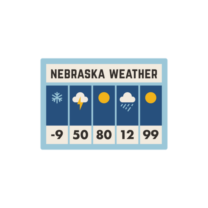 Nebraska Weather Magnet