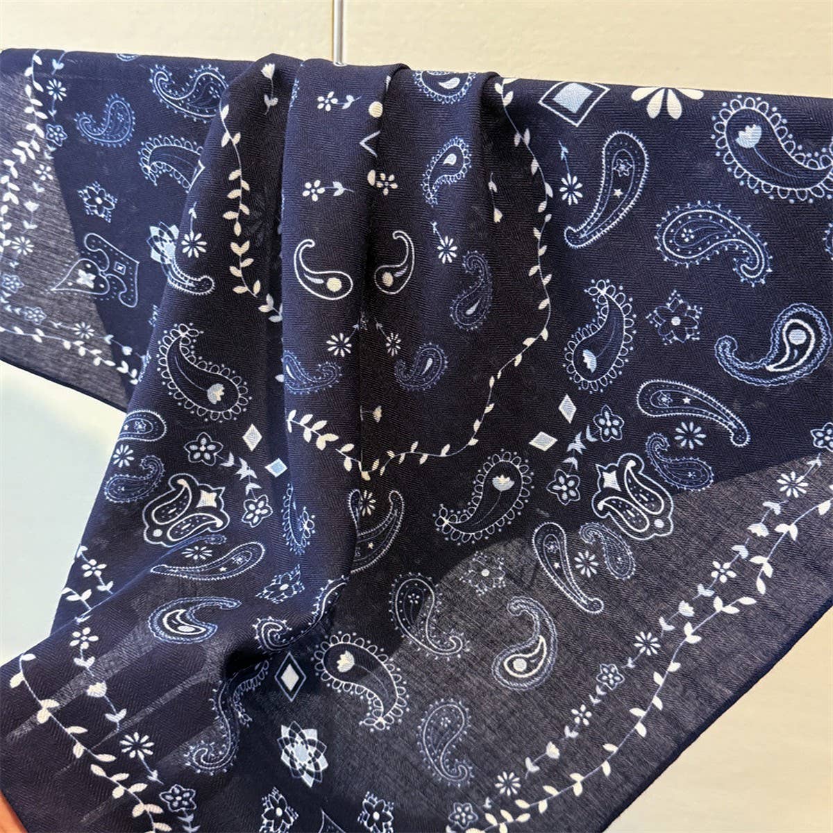 Elegant Herringbone Faux Silk Square Wrap Scarf_CWASC03441