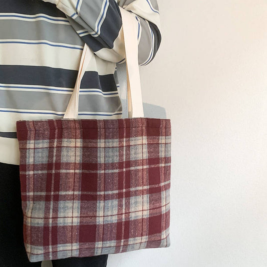 COLOR PLAID VERSATILE SHOULDER BAG