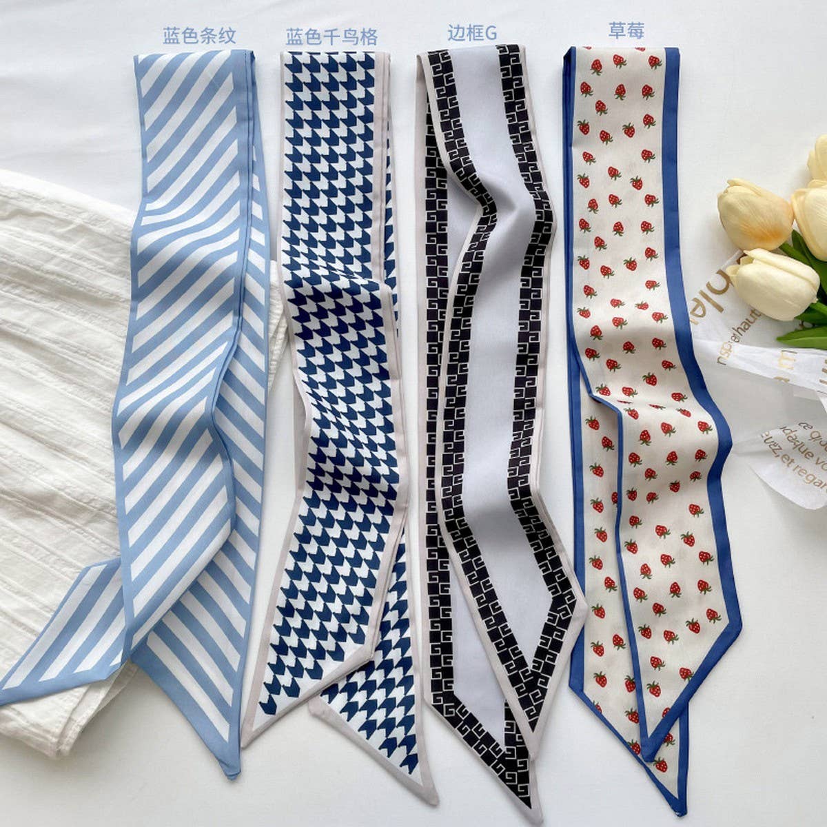 Strawberry tied scarf