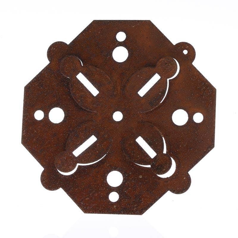 3-1/4" Rusty Tin Dimensional Snowflakes