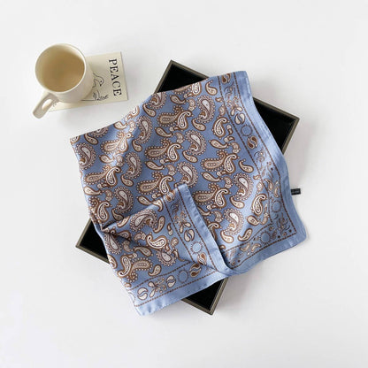 Paisley Satin Square Scarf – 70cm