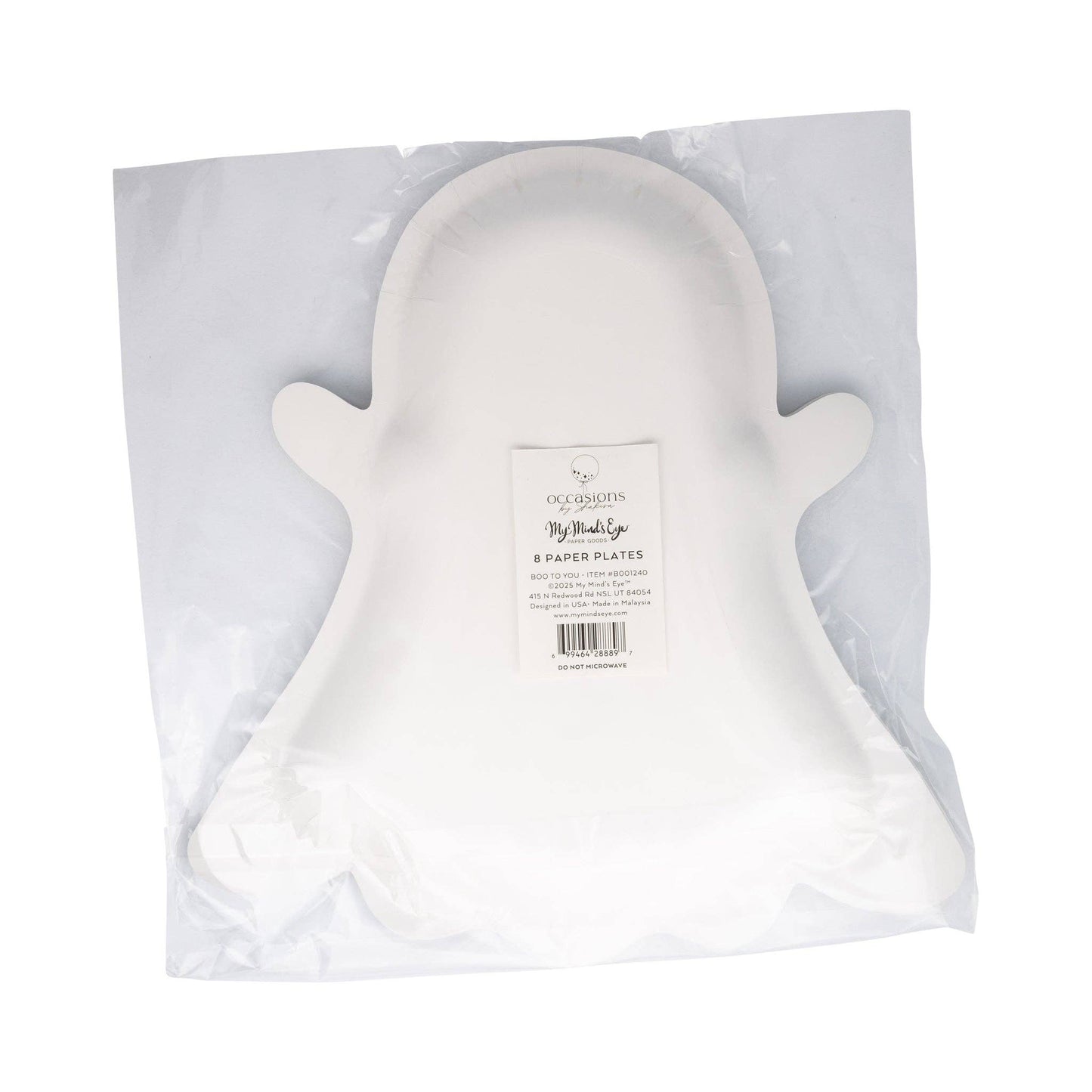 BOO1240 - Occasions Boo Ghost Shaped Paper Plate
