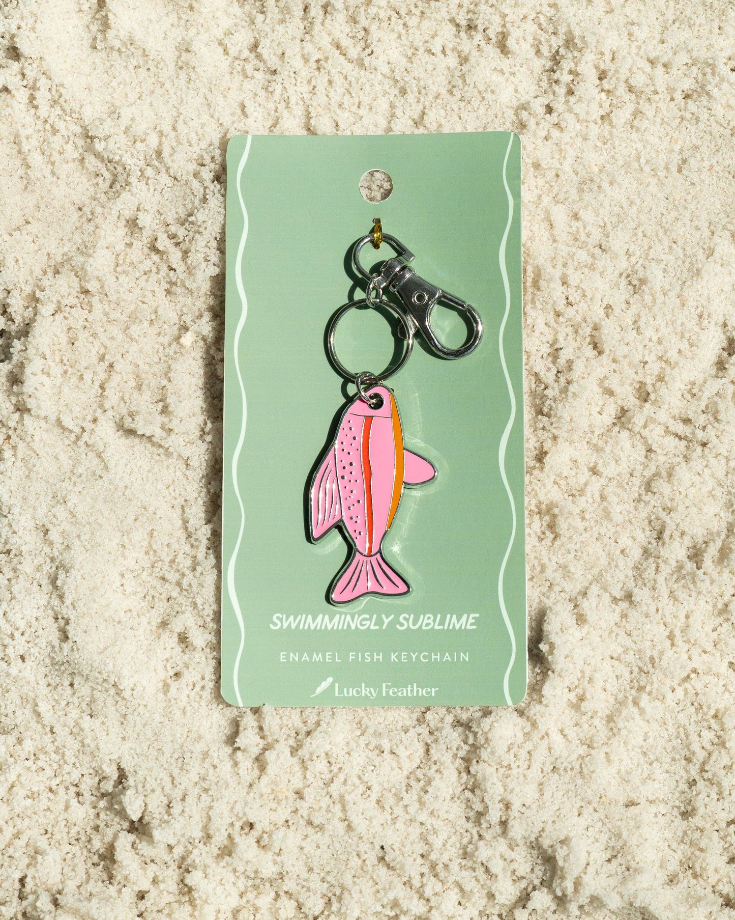 Ocean Life Keychain - Silver - Fish
