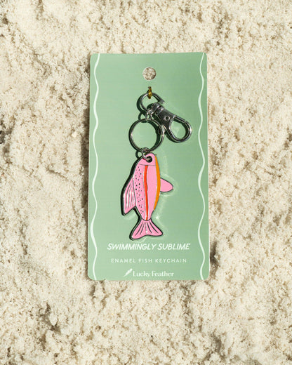Ocean Life Keychain - Silver - Fish