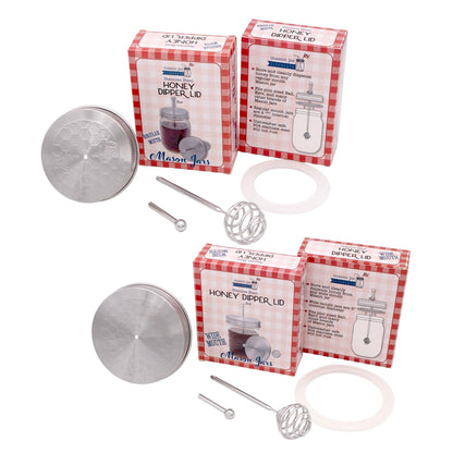 Honey Dipper Stainless Steel Lid for Mason Jars