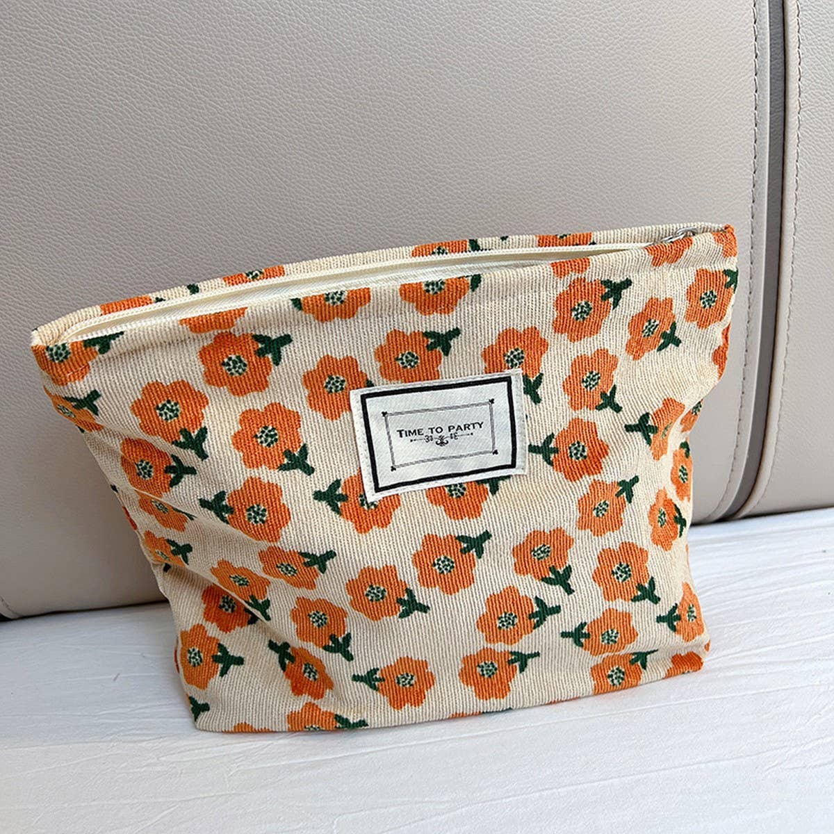 CORDUROY RETRO FLORAL MAKEUP BAG